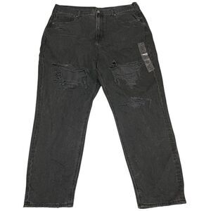 American Eagle 18 High Rise‎ Jeans Distressed Faded Regular Straight Busted